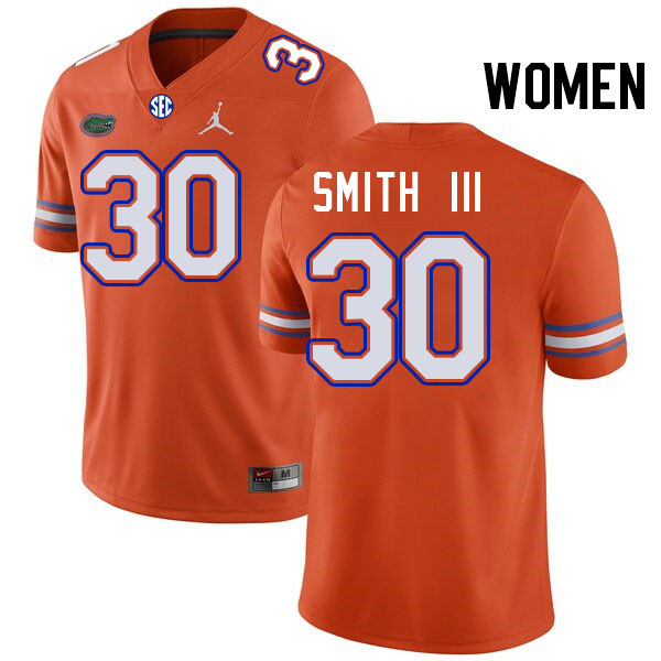Women #30 Gregory Smith III Florida Gators College Football Jerseys Stitched-Orange